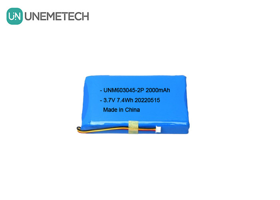 Batterie au lithium polymère de grande capacité 603045 2P 3.7V 2000mAh