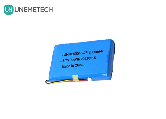 Batterie au lithium polymère de grande capacité 603045 2P 3.7V 2000mAh