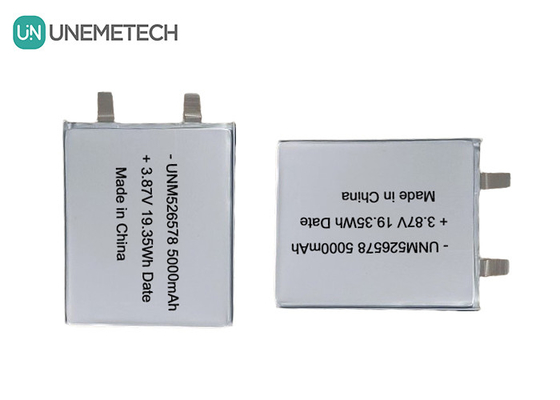 526578 3.87V batterie LiPo haute tension 5000mAh 4.45V Voltage de charge Pour la banque d'énergie