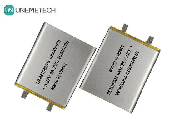 Batterie LiPo de haute capacité 10000mAh 3.87V 106578 Pour les systèmes de stockage d'énergie