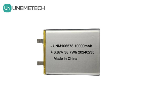 Batterie LiPo de haute capacité 10000mAh 3.87V 106578 Pour les systèmes de stockage d'énergie