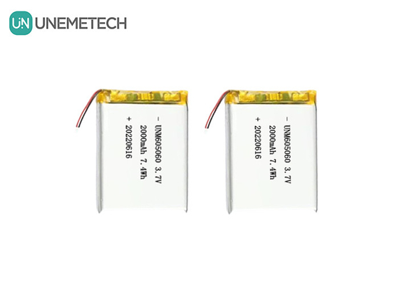 UNEMETECH 605060 2000mAh batterie au lithium polymère 3,7V appareil de beauté batterie rechargeable