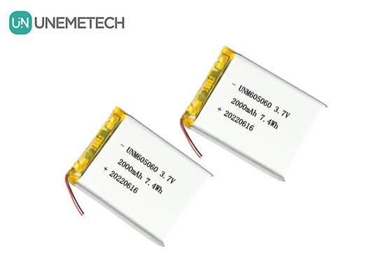 UNEMETECH 605060 2000mAh batterie au lithium polymère 3,7V appareil de beauté batterie rechargeable