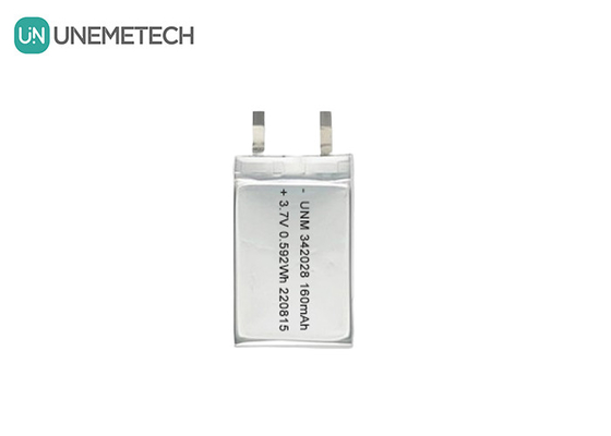 Batterie Bluetooth 160mAh 3,7V Batterie rechargeable au lithium-ion polymère 342028 pour le tracker