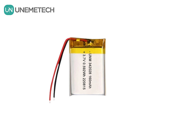 Batterie Bluetooth 160mAh 3,7V Batterie rechargeable au lithium-ion polymère 342028 pour le tracker