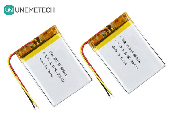 Batterie au lithium polymère 3.7V 820mAh 393548 Lipo Pack de batterie rechargeable pour pompe électronique du sein