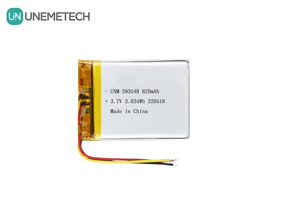 Batterie au lithium polymère 3.7V 820mAh 393548 Lipo Pack de batterie rechargeable pour pompe électronique du sein
