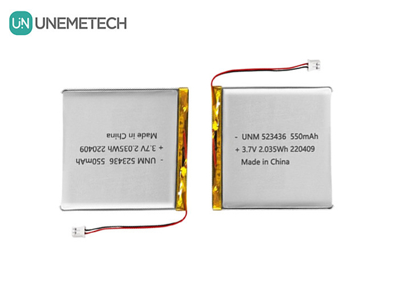 Batterie polymère au lithium-ion 3,7V 550mAh 523436 Batterie polymère Li rechargeable pour le tracker GPS