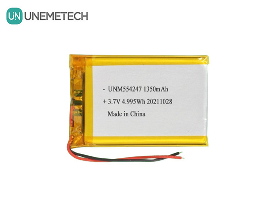 3.7V 1350mAh batterie rechargeable Li-Ion Polymer Pack 554247 pour le mini drone