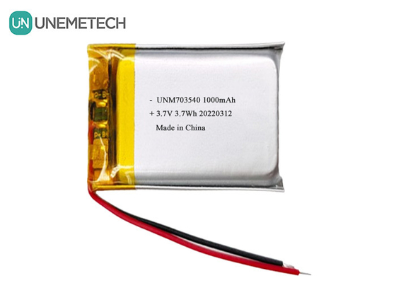 Batterie LiPo 1000mAh 703540 3,7V Batterie Li polymère rechargeable pour produits électroniques