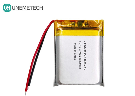 Batterie LiPo 1000mAh 703540 3,7V Batterie Li polymère rechargeable pour produits électroniques