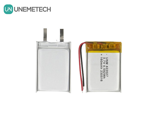 Batterie LiPo à haute densité rechargeable 3.7V 160mAh 422027 pour casque Bluetooth