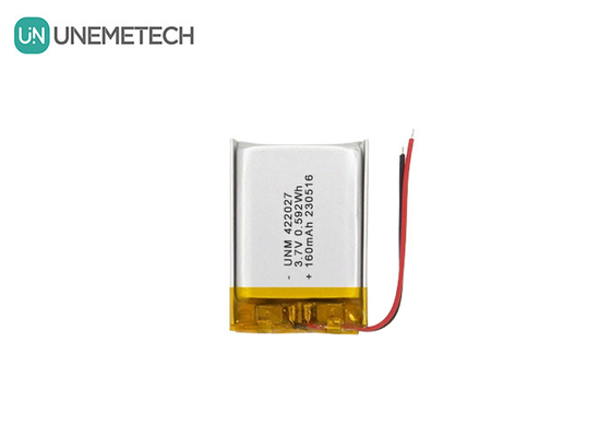 Batterie LiPo à haute densité rechargeable 3.7V 160mAh 422027 pour casque Bluetooth