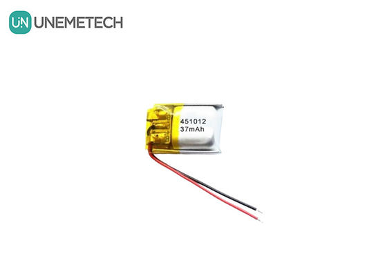 Qualité 3.7V 37mAh 451012 petite batterie rechargeable de polymère de lithium pour les dispositifs micro Usine