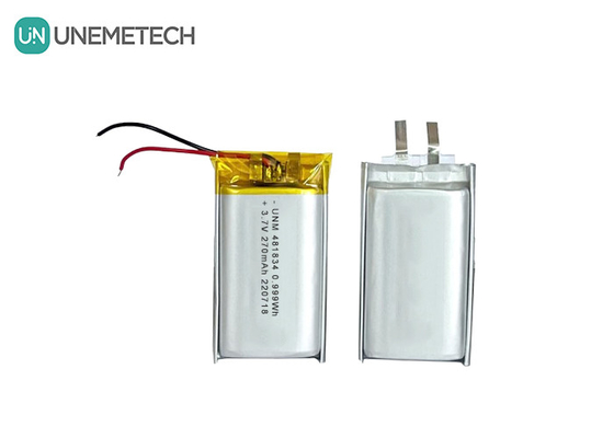 Batterie polymère au lithium-ion rechargeable à cycle profond 3.7V 270mAh 481834 Pour lunettes intelligentes