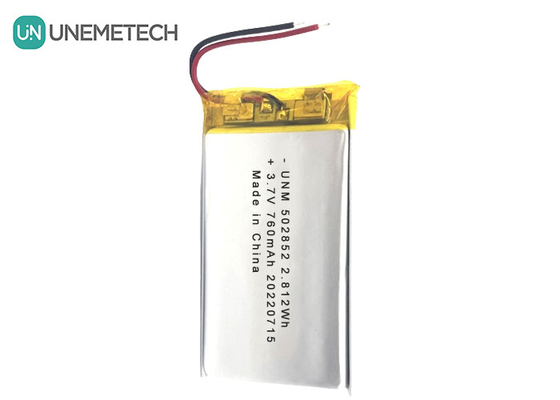 3.7V 760mAh Batterie rechargeable au lithium-ion polymère 502852 pour lampes LED