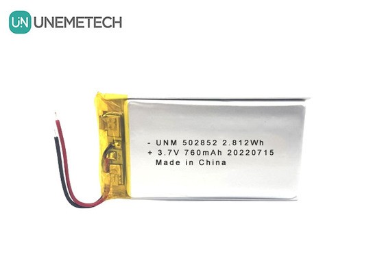 3.7V 760mAh Batterie rechargeable au lithium-ion polymère 502852 pour lampes LED