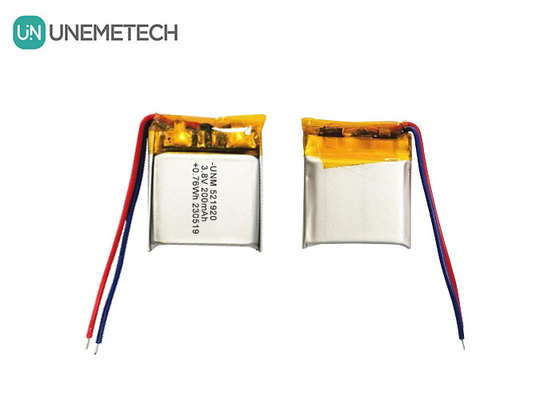 Batterie polymère au lithium haute tension 3.8V 200mAh 521920 pour montres intelligentes
