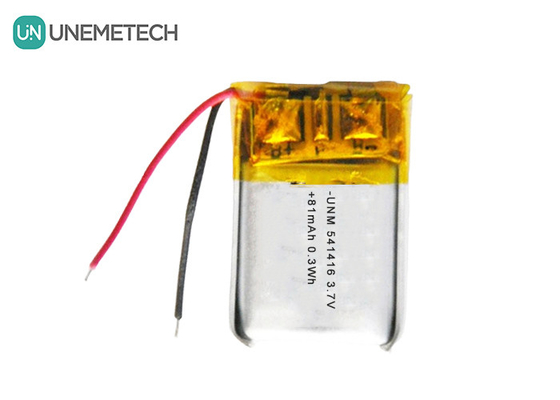 3.7V Lipo Piles rechargeables 541416 81mAh Petite batterie LiPo pour casque Bluetooth