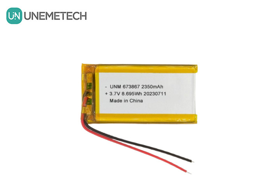 3.7V 2350mAh Batterie polymère au lithium de grande capacité 673867 Pour les banques d'alimentation