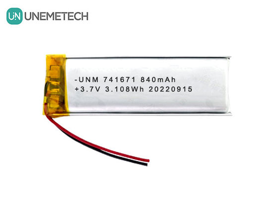 Qualité 3.7V 840mAh Lipo Piles rechargeables 741671 Pour une prise intelligente Usine