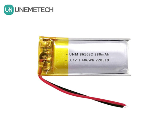 1S Piles LiPo 3,7V 380mAh Piles Li-polymère rechargeables 861632 pour lampe de table