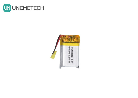3.7V 140mAh 402025 Batterie rechargeable Lipo Batterie pour les masseurs compacts