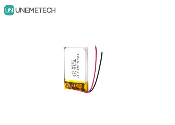 3.7V 220mAh 462030 Certificat Batterie polymère au lithium rechargeable pour lampes LED