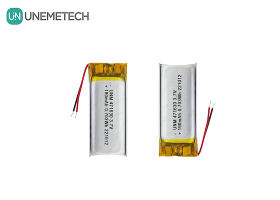 Batterie LiPo certifiée CE 471630 3,7V 190mAh Batterie Li-polymère pour électronique portable