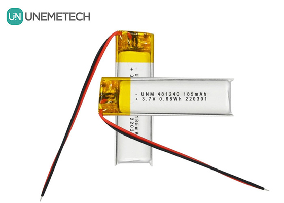 3.7V 185mAh 481240 Batterie au lithium-ion et au lithium-polymère pour le DVR automobile