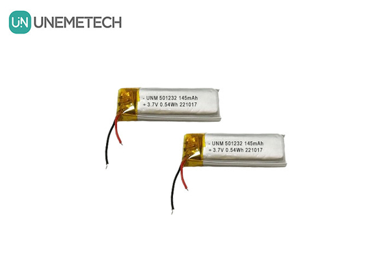 3.7V 145mAh 501232 Compacte conception batterie au lithium polymère pour machine à bulles