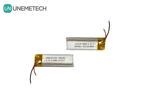 3.7V 145mAh 501232 Compacte conception batterie au lithium polymère pour machine à bulles