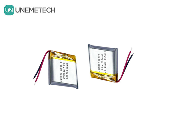 3.8V 250mAh 502023 Batterie polymère au lithium haute tension pour localisateur de suivi