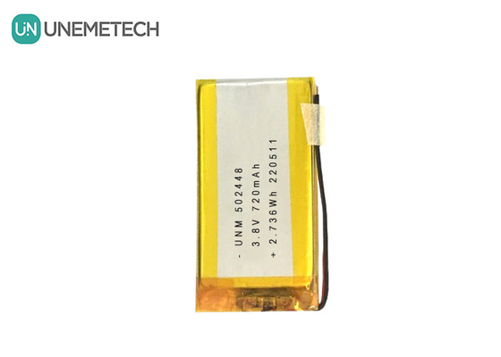 3.8V 720mAh LiPo batterie haute tension LiHV 502448 pour écouteurs Bluetooth