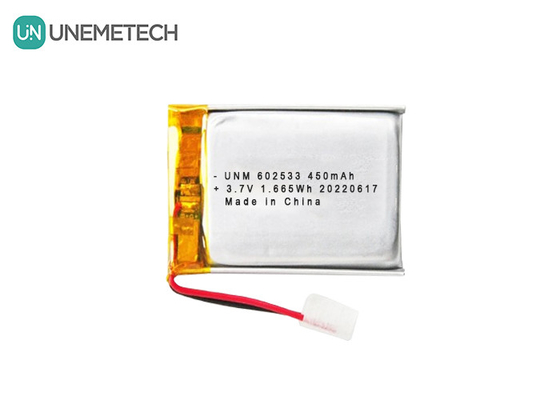 Rechargeable 3,7V 450mAh 602533 Deep Cycle Lipo Battery Pour les montres intelligentes