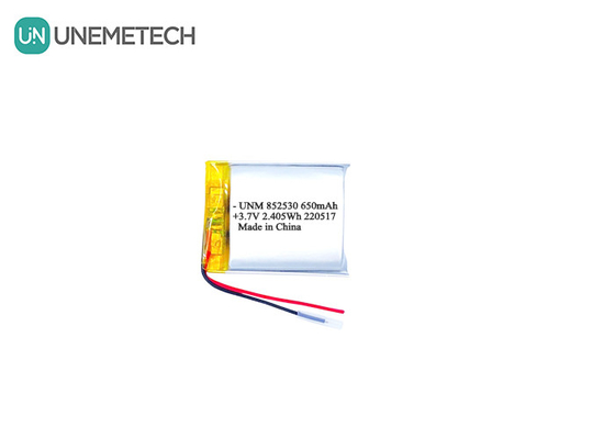 3.7V 650mAh Batterie polymère rechargeable au lithium-ion 852530 pour casque