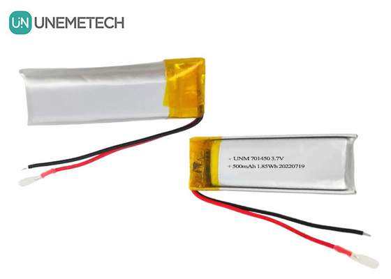 3.7V 500mAh 701450 Batterie polymère au lithium rechargeable pour capteurs de température
