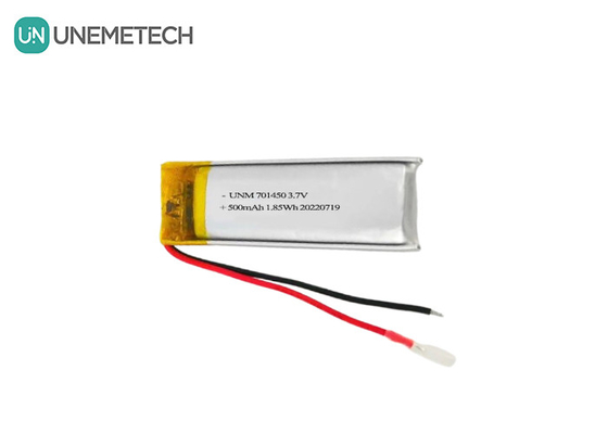 3.7V 500mAh 701450 Batterie polymère au lithium rechargeable pour capteurs de température