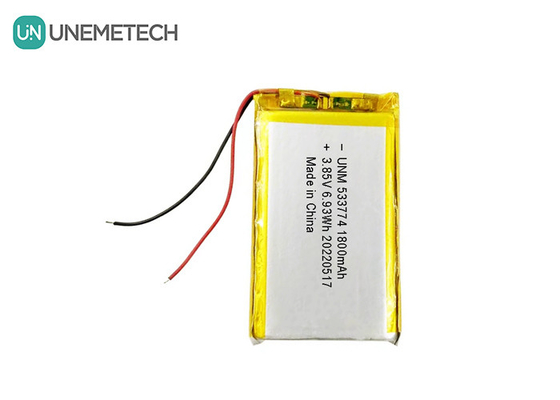 Batterie LiPo haute tension 3.85V 1800mAh 533774 Batterie rechargeable pour les petits robots