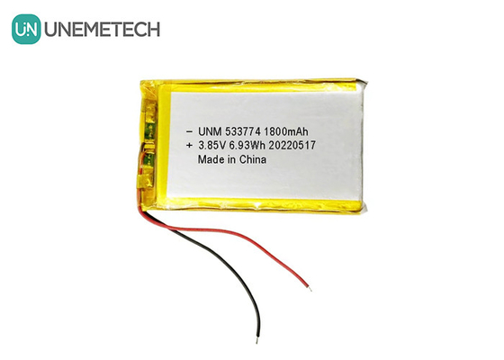 Batterie LiPo haute tension 3.85V 1800mAh 533774 Batterie rechargeable pour les petits robots