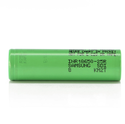 Samsung 25R 18650 2500mAh 20A Batterie 3.6V Cellule à ions de lithium cylindrique INR18650-25R