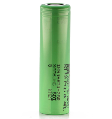 Samsung 25R 18650 2500mAh 20A Batterie 3.6V Cellule à ions de lithium cylindrique INR18650-25R