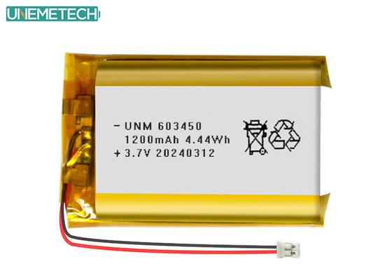 3.7V 1200mAh Batterie rechargeable au lithium polymère 603450 avec CE approuvé pour l' électronique