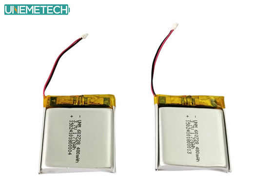 3.7V 480mAh 602728 Batterie rechargeable en polymère Li-ion pour mini-enregistreur