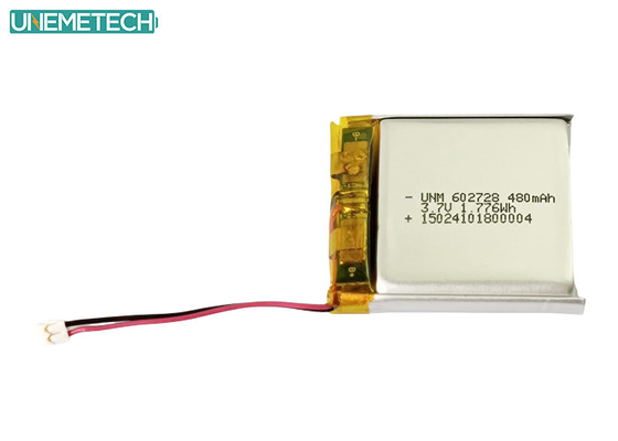 3.7V 480mAh 602728 Batterie rechargeable en polymère Li-ion pour mini-enregistreur