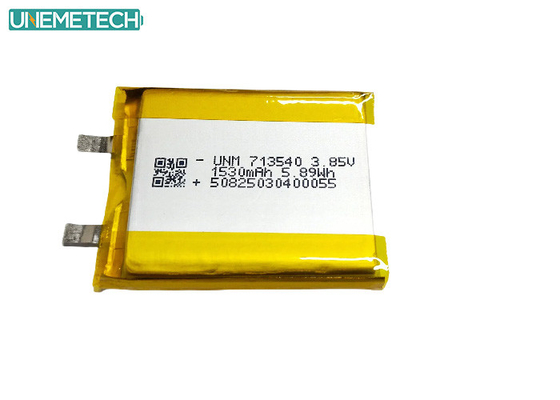 3.85V Batterie polymère au lithium haute tension 1530mAh 713540 Pour appareils médicaux