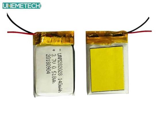 Qualité Batterie Lipo à faible auto-décharge 282028 / 3.7V 140mAh Batterie au lithium polymère pour appareils portables Usine