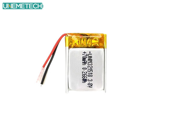 Qualité 3.8V batterie Li-ion haute tension Ultra petite batterie Lipo 4,35V 70mAh 321518 Pour le tracker GPS Usine